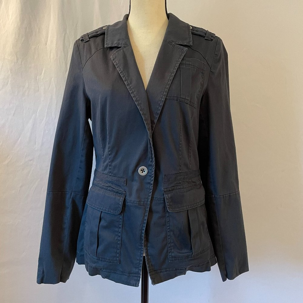 DKNY Jeans Slate Gray Stretch Blazer Jacket– Size M